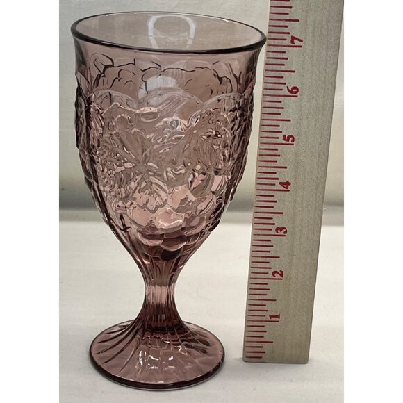 2 Noritake Arbor Cranberry Iced Tea Glasses Grapes 7 1/4" - Picture 5 of 5